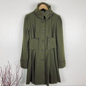 ANTHROPOLOGIE Hazel Wool Corset Coat